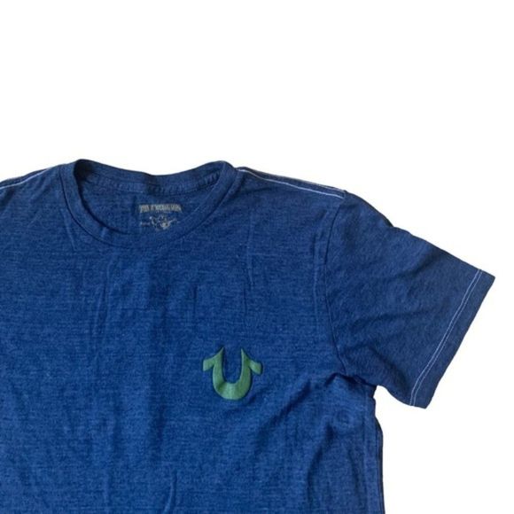 Men’s True Religion Blue Tshirt Size Small - Picture 2 of 11